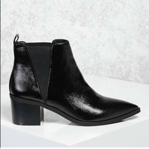 Faux leather Chelsea bootie